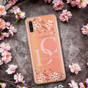 Samsung A51 A50 S9 S10 S20 Handyhülle Transparent TPU Silikon Frühling Blüten Rosa Pink LIebe Name Namen einzigartig